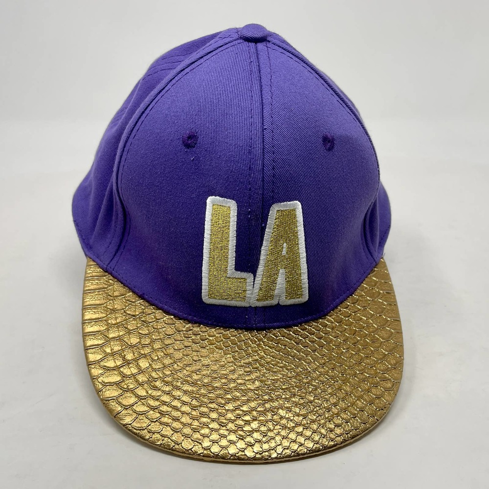 Carbon Elements LA Los Angeles Cap Purple Gold Snapback Flat Brim S914-.27